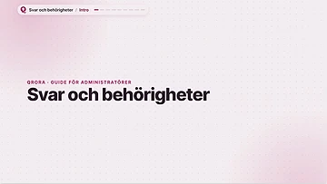 Svar och behörigheter preview